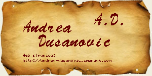 Andrea Dušanović vizit kartica